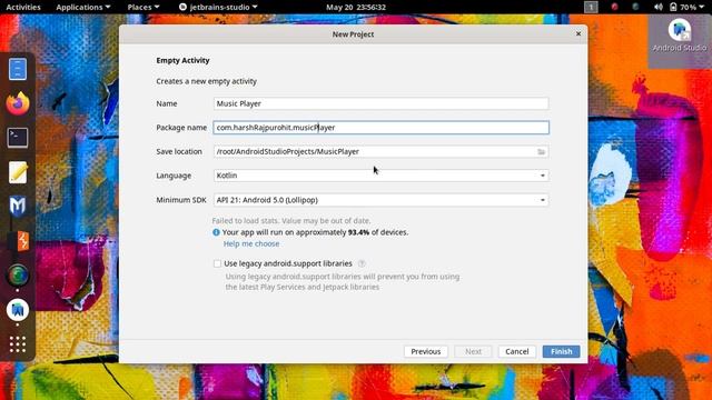 3.Create New Android Studio Project | Music Player Application | Android Development Kotlin in Hind смотреть онлайн