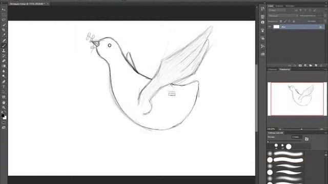 Пытаюсь рисовать #1 - Летящая птица смотреть онлайн