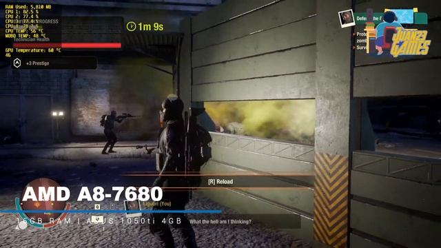 State of Decay 2 Juggernaut Benchmark AMD A8 7680 GTX 1050ti High Settings 1080p смотреть онлайн