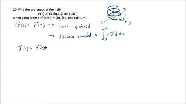 Finding the arc length of a helix смотреть онлайн