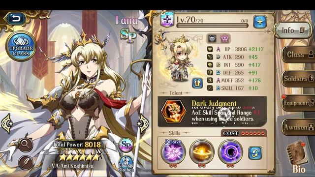 Langrisser M - SP Lana Unlocking - The Maiden Of Retribution (Evolved Form)