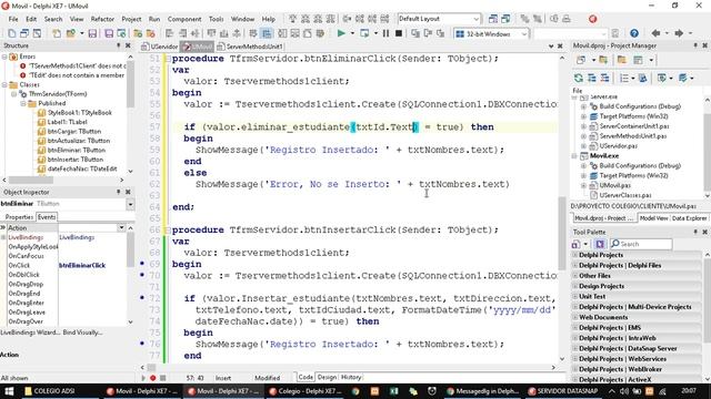 Paso 3 Creacion de Cliente DataSnap Crud Eliminar con Mysql смотреть онлайн