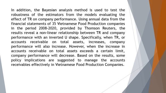 Trade Credit and Performance of Food Production Companies in Vietnam IJMS 2021 102 52 68 смотреть онлайн