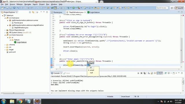 Cucumber Framework Selenium(BDD) Part-4|| How to Write Scenario & Multiple scenarios in Feature Fil смотреть онлайн