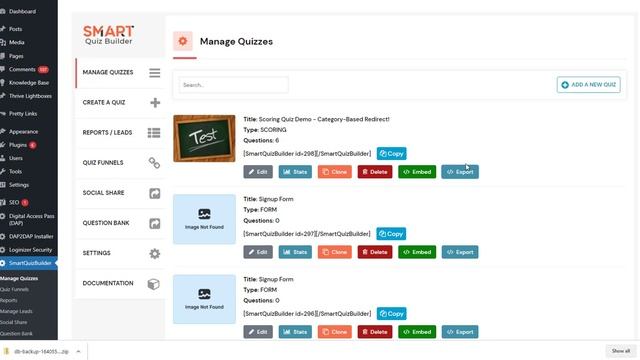 How to EXPORT your QUIZ and IMPORT to any Smart Quiz Builder Site смотреть онлайн