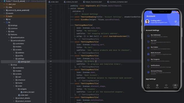 Flutter Order Page | Flutter eCommerce App UI смотреть онлайн