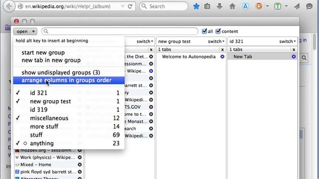Tab Groups Helper (Firefox addon) Main UI Panel Tutorial смотреть онлайн