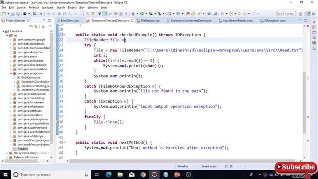 Try with resources - Exception handling смотреть онлайн