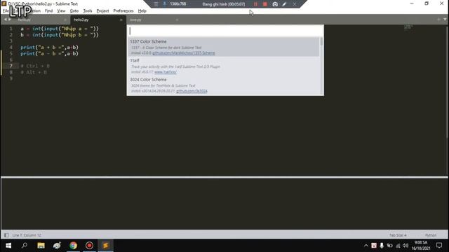 [Python] Hướng dẫn chạy Python bằng Sublime Text | Python cơ bản смотреть онлайн