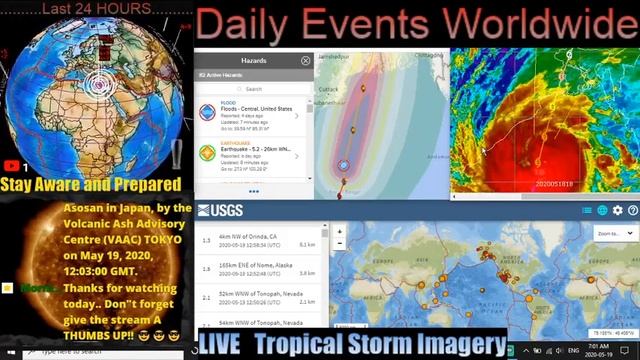 May 19 2020 / Typhoon Amphan Update / World Weather / Earthquakes смотреть онлайн