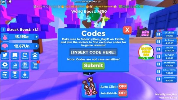 NEW UPDATE CODES [FREE PET!?] ALL CODES! Candy Clicking Simulator ROBLOX | 10 NOV 2022
