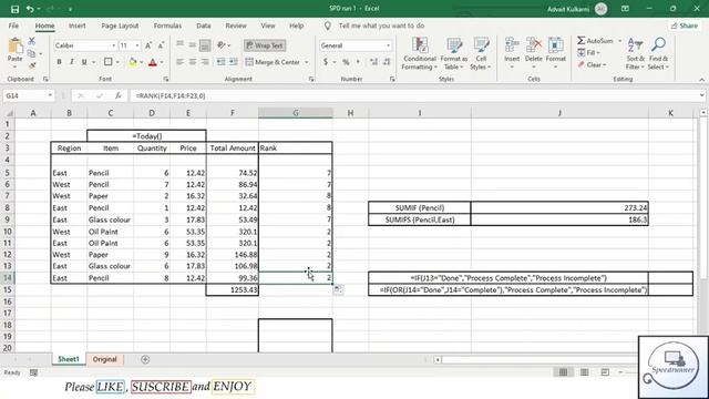 Excel Speedrun – 6 | Important Excel Formulas (Sum, Rank, If / or, Today). смотреть онлайн