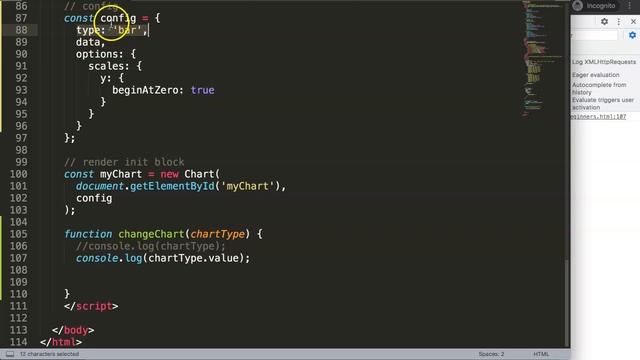 How to Change the Chart Type with a Dropdown List in Chart js смотреть онлайн