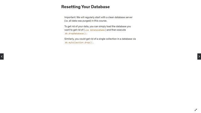 MongoDB Resetting Your Database смотреть онлайн