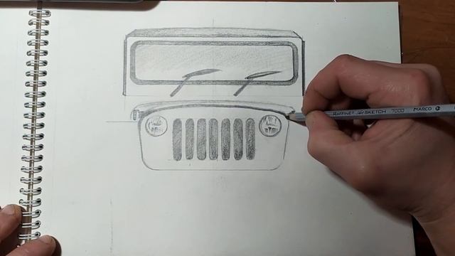How To Draw Mahindra Thar Easy / Mahindra Jeep Drawing For Beginners / Mahindra Thar 2020 Sketch
