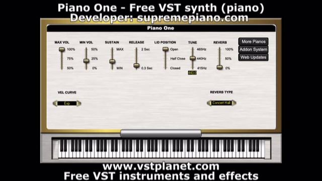 Piano One - Free VST synth (piano) - vstplanet.com смотреть онлайн