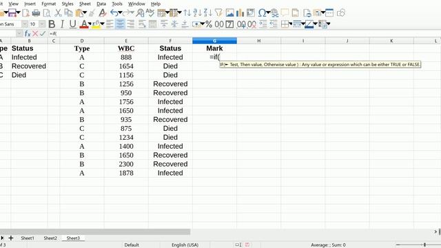 LibreOffice Calc - IF function смотреть онлайн