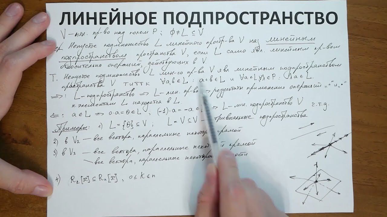15.2. Линейное подпространство смотреть онлайн
