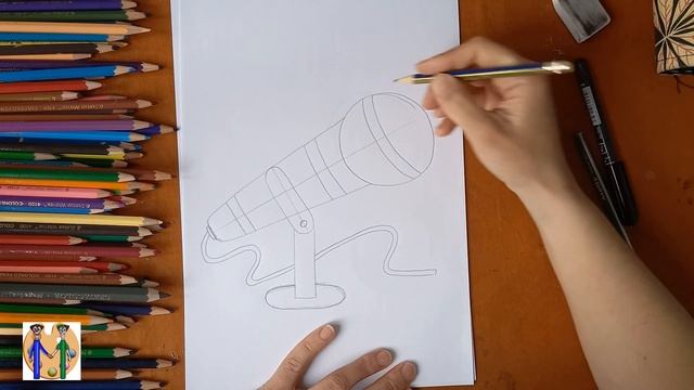 Как нарисовать микрофон. Онлайн-школа рисования "Малевашки" смотреть онлайн