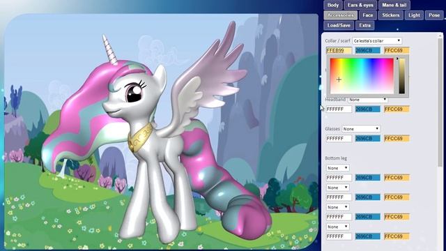 MLP 3D Pony Creator Game - Let's Make Princess Celestia! смотреть онлайн