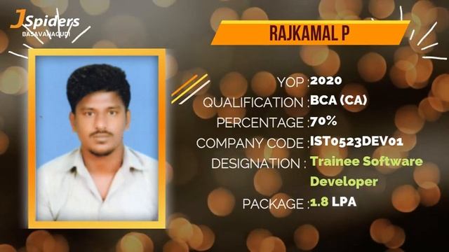 JSPIDERS BASAVANAGUDI | STUDENT TESTIMONIAL | PLACED AS TRAINEE SOFTWARE DEVELOPER смотреть онлайн