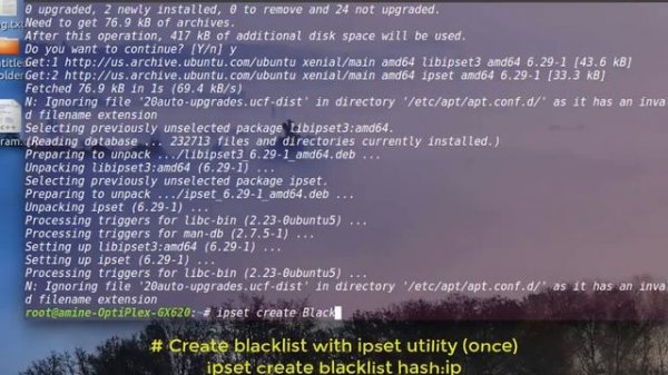 Linux How To Block IP Addresses Using IPTABLES And IPset