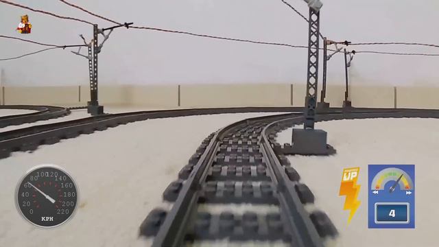 Lego high speed train - front camera FPV onboard camera NEW train 60197 смотреть онлайн
