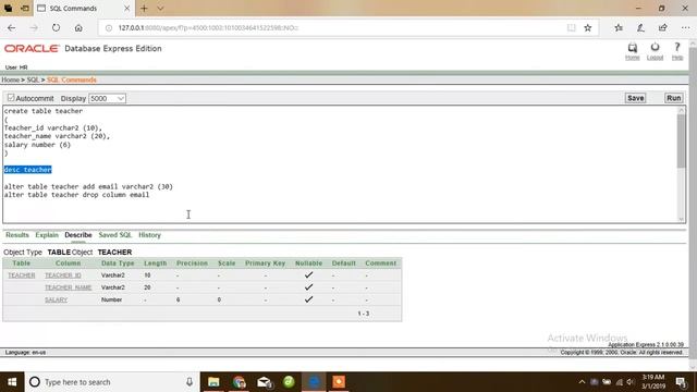 How to drop a column from a table / Oracle 10g (Bangla) Create table Part 3 смотреть онлайн