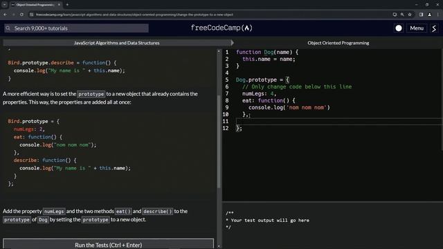 Change the Prototype to a New Object | freeCodeCamp | Object Oriented Programming смотреть онлайн