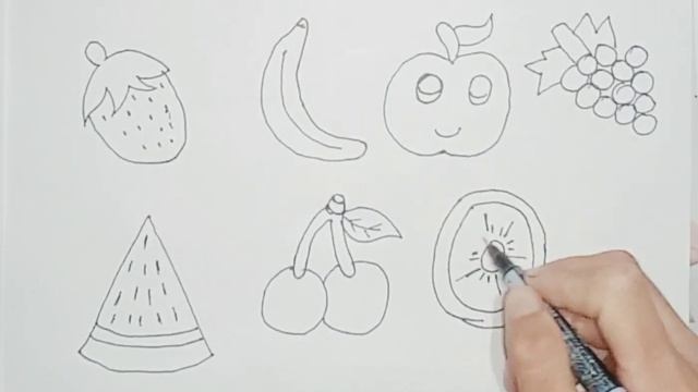 Bolalar uchun mevalar rasmini chizish/рисунок фрукты для детей смотреть онлайн