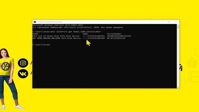 Серийный номер HDD или SSD диска в Windows 10/8 - как узнать ? смотреть онлайн
