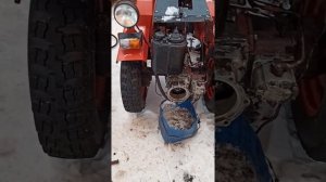 Замена двигателя в МТЗ 082.