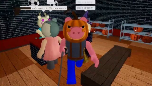 A PIGGY MOVIE SNEAK PEEK | GEORGIE GOES TRICK OR TREAT FOR HALLOWEEN | ROBLOX PIGGY ANIMATION смотреть онлайн