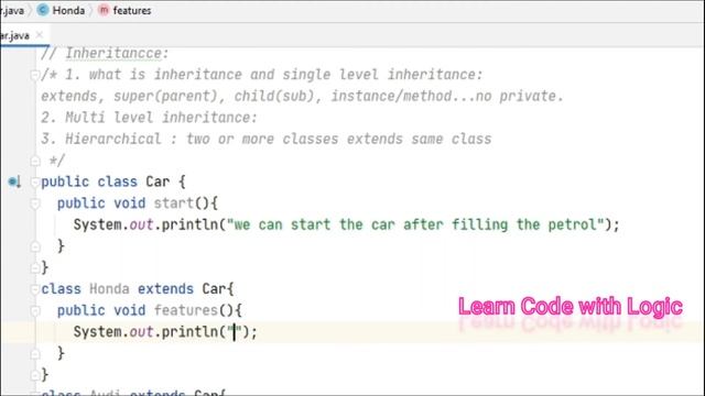 Hierarchical Inheritance in Java || Inheritance in Java || Sample code and examples || #Inheritance смотреть онлайн