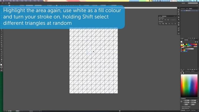 How To Design a Retro Triangle Pattern in Illustrator and Photoshop | Adobe Tutorial смотреть онлайн