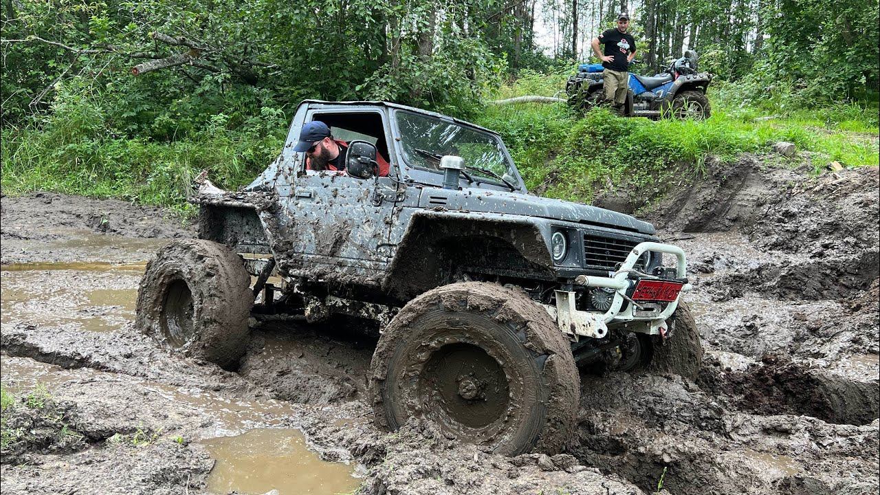 Проведали старую дорожку, Нива без шноркеля в брод по капот! смотреть онлайн