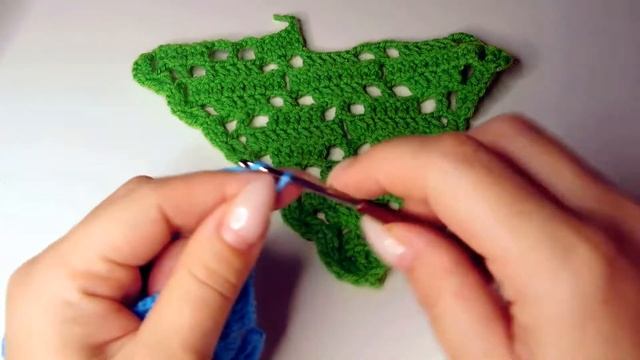Шаль крючком! Узор ромбик для шали! crochet смотреть онлайн
