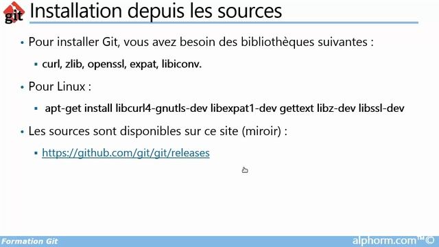Alphorm.com | Tuto Git | Installation de Git смотреть онлайн