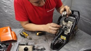 Карбюратор Штиль , как снять, разобрать, почистить и собрать !!!!!!!!!!!!!!.mp4