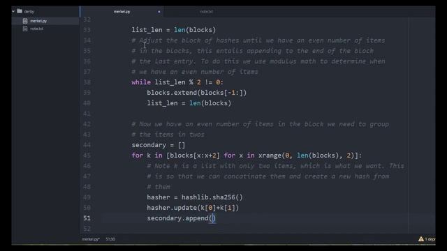 Merkle Tree Hashing Algorithm Implementation In Python смотреть онлайн