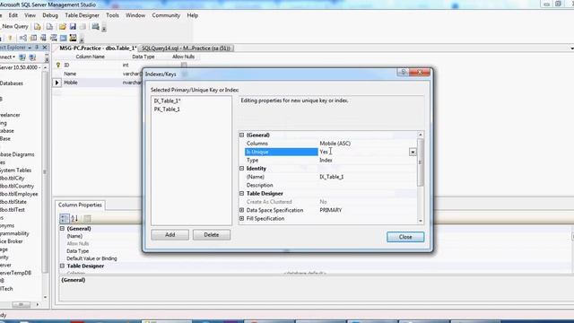 Difference Bewtween UNIQUE Key And PRIMARY Key in SQL смотреть онлайн