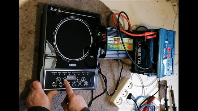 Инвертор с зарядным 12 = 220. Испытание инвертора 3200 ватт. смотреть онлайн