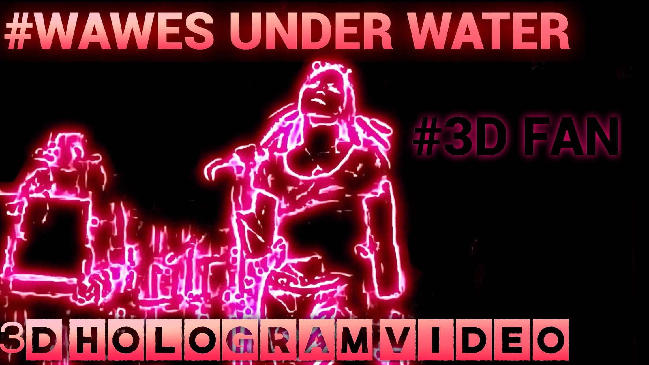 Waves Under Water. Serpents And The Tree. Голограмма. Для 3D вентилятора. #3dhologramfan #hologram