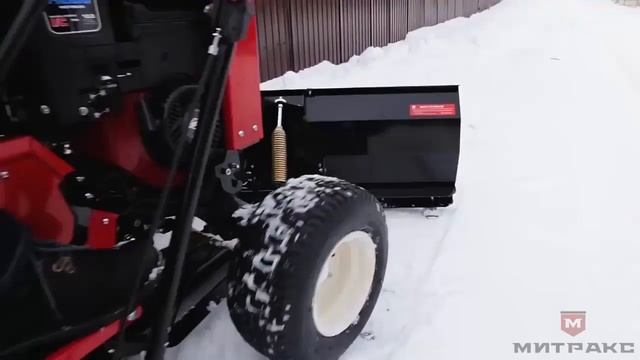 Минитрактор Миракс Т 10 в работе зимой с лопатой -отвал смотреть онлайн