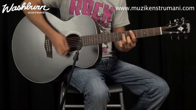 Washburn WJ7SBM Jumbo Akustik Gitar смотреть онлайн