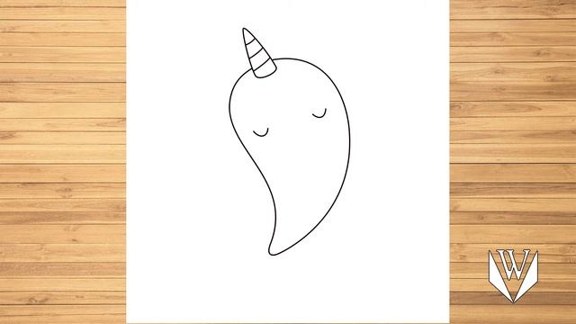 Как нарисовать каваи акула единорог шаг за шагом, Easy Draw | Скачать бесплатно раскраски смотреть онлайн