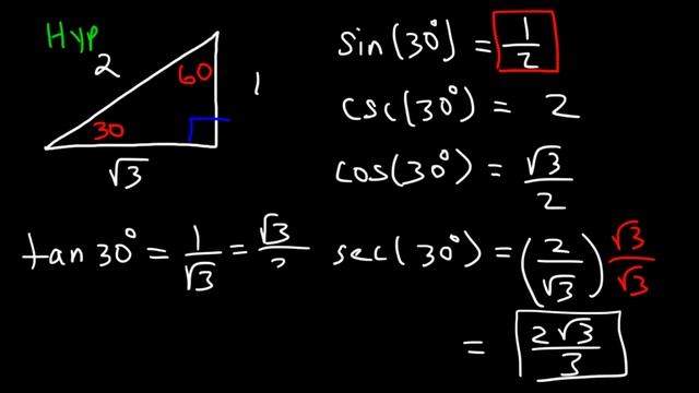 30-60-90 Triangles - Special Right Triangle Trigonometry смотреть онлайн