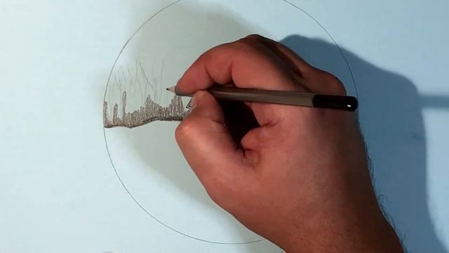 рисунок карандашом дом в лесу | рисунок карандашом домик охотника | рисунок карандашом поэтапно смотреть онлайн