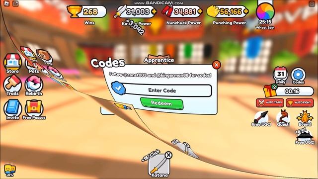 *ALL CODES* [SHADOW SAMURAI] Ninja Fighting Simulator ROBLOX | NEW CODES | 13/08/2023 смотреть онлайн