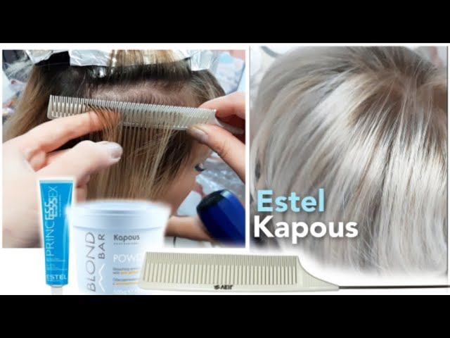 Пепельный цвет волос, краска Эстель 116 и 9/16. Расческой мелирование, Осветление волос без желтизны смотреть онлайн